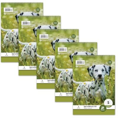 Staufen Monkey Style spiralblock LIN 5–5 block vardera, 40 ark, DIN A5, 70 g/m², rutig (5 mm) Staufen Monkey Style spiralblock LIN 5–5 block vardera, 40 ark, DIN A5, 70 g/m², rutig (5 mm)