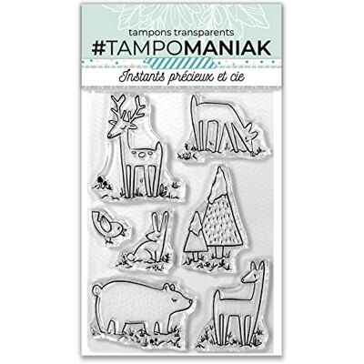 Tampomaniak stämplar, transparent, liten Tampomaniak stämplar, transparent, liten