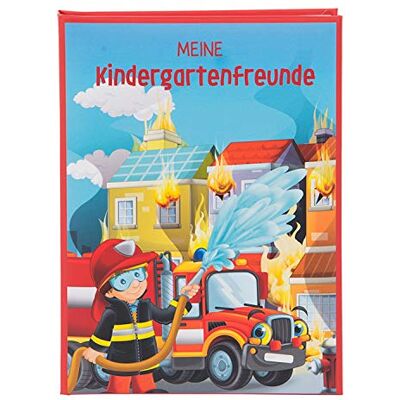 goldbuch 43101 Kita-vänskapsbok brandbekämpare, bok DIN A5, vänskapsbok att fylla i, påminnelsebok för vänner, med 88 illustrerade sidor, omslag med konsttryck, ca 15 x 21 x 1,5 cm goldbuch 43101 Kita-vänskapsbok brandbekämpare, bok DIN A5, vänskapsbok att fylla i, påminnelsebok för vänner, med 88 illustrerade sidor, omslag med konsttryck, ca 15 x 21 x 1,5 cm