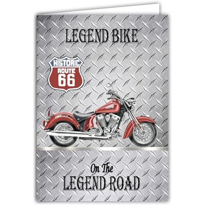 Les Collections Rétro IETSCPXL-6606N MAX stort kort XL 22 x 31 cm motorcykel Highway 66 officiell licens Legend Bike on the Legend Road vit interiör 44 x 31 cm med kuvert jubileumspension Les Collections Rétro IETSCPXL-6606N MAX stort kort XL 22 x 31 cm motorcykel Highway 66 officiell licens Legend Bike on the Legend Road vit interiör 44 x 31 cm med kuvert jubileumspension