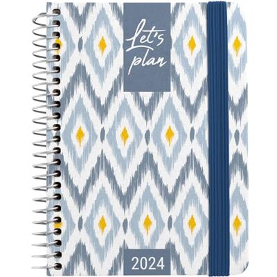 Grafoplás Agenda Vecka Vista 2024 A6 Svenska Blurred Blue Design 10,5x14,9cm Spiral Hårt lock Fodrat i tryckt tyg Elastisk stängning Perfekt för att hantera din tid Grafoplás Agenda Vecka Vista 2024 A6 Svenska Blurred Blue Design 10,5x14,9cm Spiral Hårt lock Fodrat i tryckt tyg Elastisk stängning Perfekt för att hantera din tid