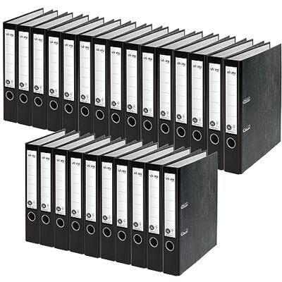 Leitz Von Mapp A4, 25-pack, 100% återvunnet papper, 50 mm ryggbredd, FRÅN , för 350 ark, blå ängel och FSC-certifierad, för skola, studier och hem, svart, 10540095 Leitz Von Mapp A4, 25-pack, 100% återvunnet papper, 50 mm ryggbredd, FRÅN , för 350 ark, blå ängel och FSC-certifierad, för skola, studier och hem, svart, 10540095