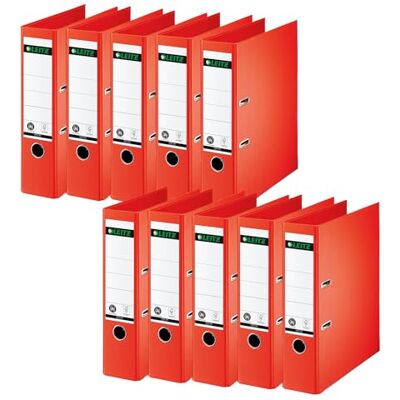 Leitz kvalitetsmapp 180° förpackning med 10 A4 8 cm ryggradsbredd speciell papperslaminering i linne prägling blå ängel ljusröd 10070020 Leitz kvalitetsmapp 180° förpackning med 10 A4 8 cm ryggradsbredd speciell papperslaminering i linne prägling blå ängel ljusröd 10070020