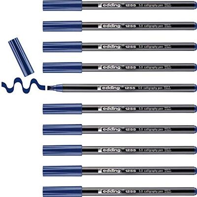 edding 1255 5,0 mm kalligrafi penna 5 mm stålblå edding 1255 5,0 mm kalligrafi penna 5 mm stålblå