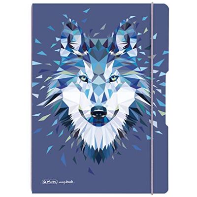 herlitz 50027262 Flex anteckningsbok med avtagbart fodral, A4, 2 x 40 ark, Design: Vilda djur varg, 1 artikel A4 liniert Wolf herlitz 50027262 Flex anteckningsbok med avtagbart fodral, A4, 2 x 40 ark, Design: Vilda djur varg, 1 artikel A4 liniert Wolf