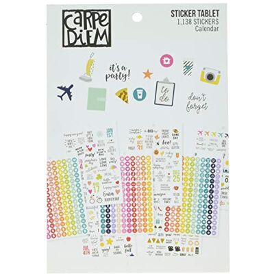 Simple Stories Carpe Diem A5 planeringsklistermärke surfplatta-kalender, 1138/Pkg Simple Stories Carpe Diem A5 planeringsklistermärke surfplatta-kalender, 1138/Pkg