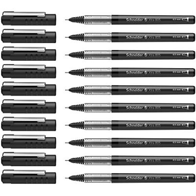 Schneider Xtra 805 kulspetspenna (rörspets i rostfritt stål, 0,5 mm) 10-pack svart Schneider Xtra 805 kulspetspenna (rörspets i rostfritt stål, 0,5 mm) 10-pack svart