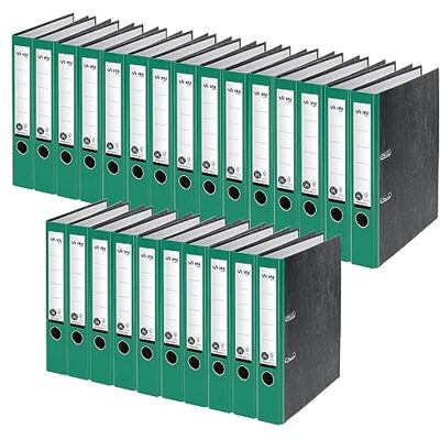 Leitz Von Mapp A4, 25-pack, 100% återvunnet papper, 50 mm ryggbredd, FRÅN , för 350 ark, blå ängel och FSC-certifierad, för skola, studier och hem, grön, 10540055 Leitz Von Mapp A4, 25-pack, 100% återvunnet papper, 50 mm ryggbredd, FRÅN , för 350 ark, blå ängel och FSC-certifierad, för skola, studier och hem, grön, 10540055