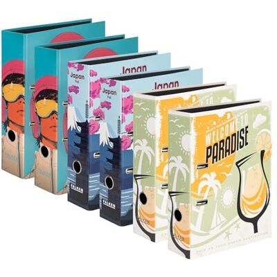 FALKEN Original 6-pack retromapp sorterad. Tillverkat i Tyskland. 8 cm bred DIN A4 svart innerspegel ringpärm mapp brevmapp kontorsmapp plastmapp motivmapp FALKEN Original 6-pack retromapp sorterad. Tillverkat i Tyskland. 8 cm bred DIN A4 svart innerspegel ringpärm mapp brevmapp kontorsmapp plastmapp motivmapp