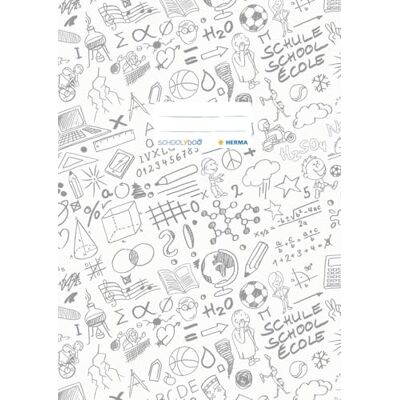 HERMA "Schoolydoo" plastbokomslag, A4, mönstrad, 1 del 4, gemustert, 1 Stück Vitt HERMA "Schoolydoo" plastbokomslag, A4, mönstrad, 1 del 4, gemustert, 1 Stück Vitt