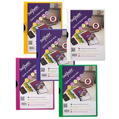 Snopake A4 4 mm klippfilpaket med 5 delar Assorted Bright Colours Snopake A4 4 mm klippfilpaket med 5 delar Assorted Bright Colours