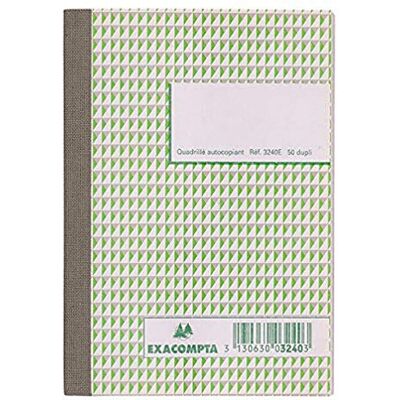 Exacompta Manifold quadrille 5x5 14,8x10,5cm 50 feuillets dupli autocopiants Exacompta Manifold quadrille 5x5 14,8x10,5cm 50 feuillets dupli autocopiants