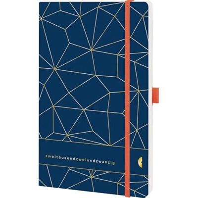 Avery Chronoplan 50462 Bokkalender kalender 2022, i A5-format (135 x 210 mm) med mjukt skydd, veckoplanerare (1 vecka på 2 sidor, med pennslinga, märkband, gummilås), Lattice, Deep Ocean Blue Avery Chronoplan 50462 Bokkalender kalender 2022, i A5-format (135 x 210 mm) med mjukt skydd, veckoplanerare (1 vecka på 2 sidor, med pennslinga, märkband, gummilås), Lattice, Deep Ocean Blue