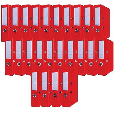 OFFICER PRODUCTS A4-mapp Pärm/Dokumentmappar/Set om 24/75 mm Ryggbredd/7,5 cm/Röd/Ringpärm/Tålig/PP-plastomslag/Låsmekanism/Dokumentorganisation/Använd Hemma Eller På Kontoret OFFICER PRODUCTS A4-mapp Pärm/Dokumentmappar/Set om 24/75 mm Ryggbredd/7,5 cm/Röd/Ringpärm/Tålig/PP-plastomslag/Låsmekanism/Dokumentorganisation/Använd Hemma Eller På Kontoret