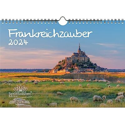 Seelenzauber Frankrikemagi DIN A4 kalender för 2024 Frankrike Provence Paris semester resa – sjömagi Seelenzauber Frankrikemagi DIN A4 kalender för 2024 Frankrike Provence Paris semester resa – sjömagi