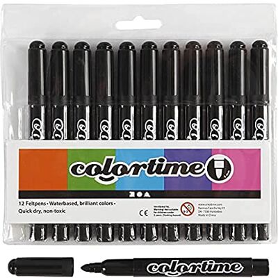 Hafeehoo Colortime Marker 5 mm linje svart 12 st Hafeehoo Colortime Marker 5 mm linje svart 12 st