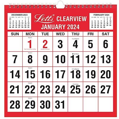 Letts of London Bokstäver Clearview månad att visa kalender 2024 Letts of London Bokstäver Clearview månad att visa kalender 2024