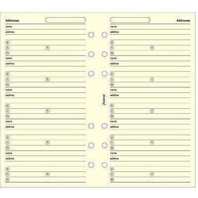 Filofax Adresser bomullskräm, personlig storlek, 20 ark (B130253) Filofax Adresser bomullskräm, personlig storlek, 20 ark (B130253)