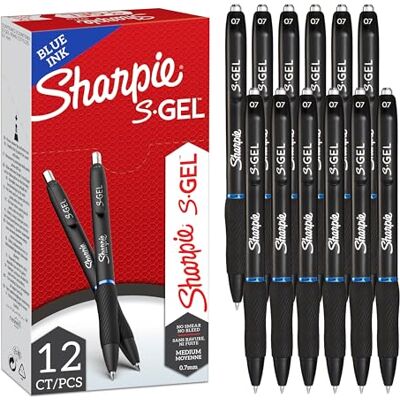 Sharpie S-Gel Gel pennor Medium Point (0,7 mm) Blått bläck 12 stycken Sharpie S-Gel Gel pennor Medium Point (0,7 mm) Blått bläck 12 stycken