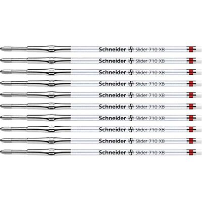 Schneider 171002 Slider 710 kulspetspatroner (ViscoGlide-teknik, linjebredd XB) 10 stycken röda Schneider 171002 Slider 710 kulspetspatroner (ViscoGlide-teknik, linjebredd XB) 10 stycken röda