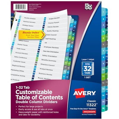 Avery 11322 Intercalära Avery 11322 Intercalära
