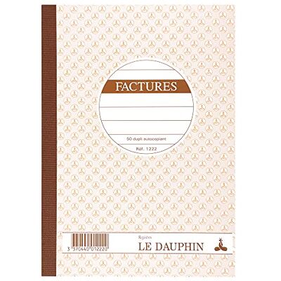 Le Dauphin 1222D 5 stycken skrivbok rutig text papper självskrivande räkningar 21 x 14,8 cm 50 DUPLI - Le Dauphin 1222D 5 stycken skrivbok rutig text papper självskrivande räkningar 21 x 14,8 cm 50 DUPLI -