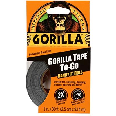 GORILLA Tejp praktisk rulle svart 25mm x 9m GORILLA Tejp praktisk rulle svart 25mm x 9m