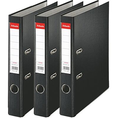 Esselte 3-pack PP/papper baksida: 50 mm svart Esselte 3-pack PP/papper baksida: 50 mm svart