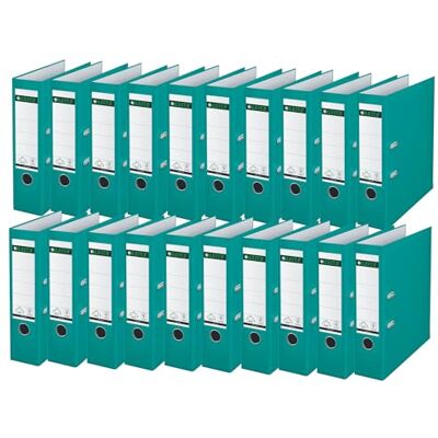 Leitz kvalitetspärm 180° plast, 20-pack, A4, turkos, 8,2 cm ryggbredd, PP-laminerat omslag, 10105052 Leitz kvalitetspärm 180° plast, 20-pack, A4, turkos, 8,2 cm ryggbredd, PP-laminerat omslag, 10105052