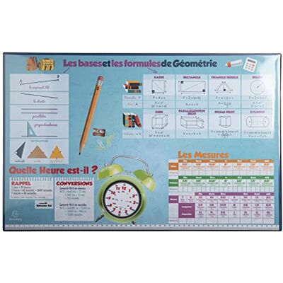 Exacompta Ref. 29792E kartong med 10 barnskrivbordsunderlägg av hård kartong fodrad fram- och baksida i PVC för att motstå daglig användning 37,5 x 57,5 cm visuell matematik levereras Exacompta Ref. 29792E kartong med 10 barnskrivbordsunderlägg av hård kartong fodrad fram- och baksida i PVC för att motstå daglig användning 37,5 x 57,5 cm visuell matematik levereras