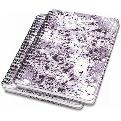 Sigel JN606 Spiral notebook basic, A5, prickig, hardover, marmormönster, violett/vit, 2 stycken Jolie Sigel JN606 Spiral notebook basic, A5, prickig, hardover, marmormönster, violett/vit, 2 stycken Jolie