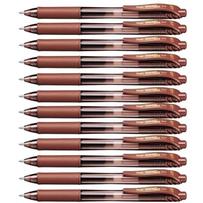 Pentel EnerGel X Brun Paket med 12 Pentel EnerGel X Brun Paket med 12