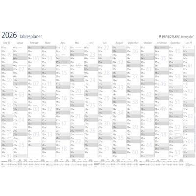 STAEDTLER Lumocolor Årsplanerare Väggkalender DIN A1 – Torravtorkningsbar 14-månaders kalender med korrigerbar foliepenna, robust plastmaterial 641 YP-1DE STAEDTLER Lumocolor Årsplanerare Väggkalender DIN A1 – Torravtorkningsbar 14-månaders kalender med korrigerbar foliepenna, robust plastmaterial 641 YP-1DE