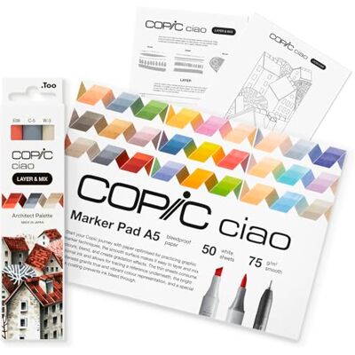 COPIC Ciao 3D Arkitektpalett Startset - Markerstorlekar 1,0/6,0mm COPIC Ciao 3D Arkitektpalett Startset - Markerstorlekar 1,0/6,0mm