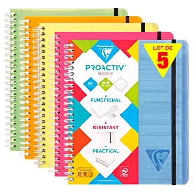 Clairefontaine Linicolor trådbunden proaktivt' anteckningsböcker Fodrad A5+ Clairefontaine Linicolor trådbunden proaktivt' anteckningsböcker Fodrad A5+