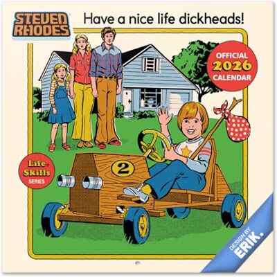 Grupo Erik Wall Calendar 2026 Steven Rhodes Calendar 2026 Square 30 x 30 cm 12 x 12 inches Wall Planner, Family Planner Month To View Retro Art Gifts, Funny Gifts For Friends Grupo Erik Wall Calendar 2026 Steven Rhodes Calendar 2026 Square 30 x 30 cm 12 x 12 inches Wall Planner, Family Planner Month To View Retro Art Gifts, Funny Gifts For Friends