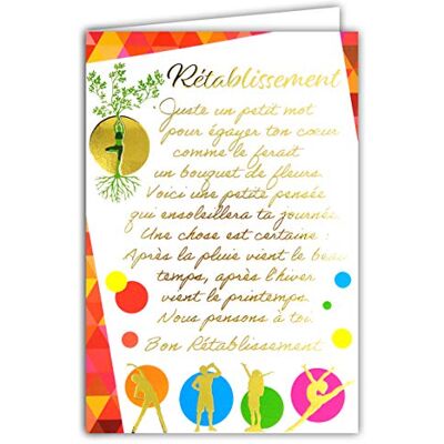Afie 69-3060 Recoveringskort stor text glänsande ord; levereras med kuvert stängt kortformat 11,5 x 17 cm; tillverkad i Frankrike Afie 69-3060 Recoveringskort stor text glänsande ord; levereras med kuvert stängt kortformat 11,5 x 17 cm; tillverkad i Frankrike