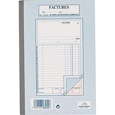 Hamelin Cambridge kopieringsbok rutig blad A5 Facture Dupli vit Hamelin Cambridge kopieringsbok rutig blad A5 Facture Dupli vit