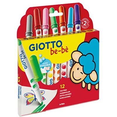 GIOTTO be-bè Fibermålare, 12 färger GIOTTO be-bè Fibermålare, 12 färger