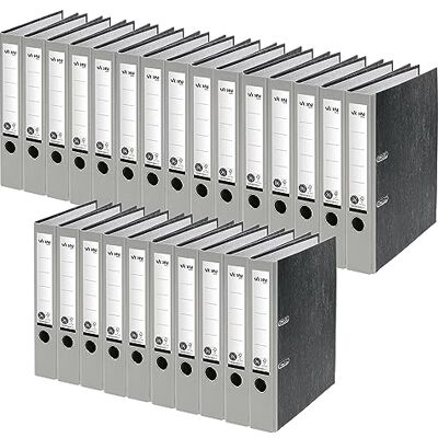Leitz Von Mapp A4, 25-pack, 100% återvunnet papper, 50 mm ryggbredd, FRÅN , för 350 ark, blå ängel och FSC-certifierad, för skola, studier och hem, grå, 10540085 Leitz Von Mapp A4, 25-pack, 100% återvunnet papper, 50 mm ryggbredd, FRÅN , för 350 ark, blå ängel och FSC-certifierad, för skola, studier och hem, grå, 10540085