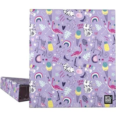 Grafoplás Grafoplas Ringpärm A4, 4 blandade ringar 40 mm, Bits&Bobs glad, FSC Grafoplás Grafoplas Ringpärm A4, 4 blandade ringar 40 mm, Bits&Bobs glad, FSC