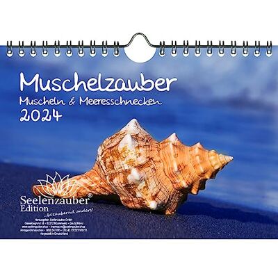 Seelenzauber Mussla magi DIN A5 väggkalender för 2024 musslor och hav – själsmagi Seelenzauber Mussla magi DIN A5 väggkalender för 2024 musslor och hav – själsmagi