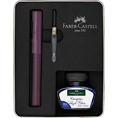 Faber-Castell 201531 – presentset Grip Edition, bär, med bläckflaska M, bläckglas 30 ml och plug-in omvandlare i metallfodral Faber-Castell 201531 – presentset Grip Edition, bär, med bläckflaska M, bläckglas 30 ml och plug-in omvandlare i metallfodral
