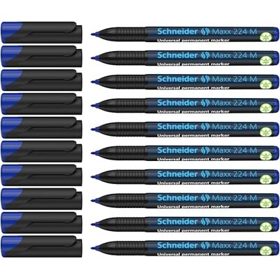 Schneider OHP-märkpenna 224 permanent M, 1,0 mm, avstängningsbläck, påfyllbar, blå, paket med 10 Schneider OHP-märkpenna 224 permanent M, 1,0 mm, avstängningsbläck, påfyllbar, blå, paket med 10