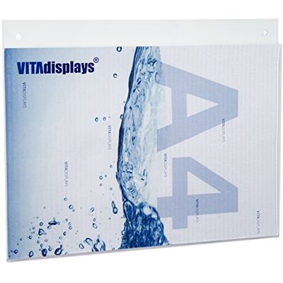 VITAdisplays ® affischhållare/reklamdisplay i DIN A4 tvärformat av akrylglas, transparent VITAdisplays ® affischhållare/reklamdisplay i DIN A4 tvärformat av akrylglas, transparent