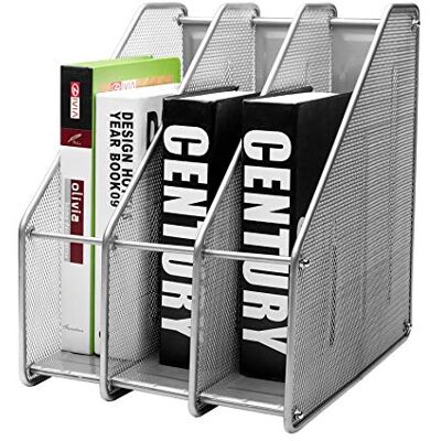 Exerz metall tidningsställ 3 fack filer organisatör A4 ställ silver Sturdy nät metall Build Vertical Desk Space Documents Folders Notebooks förvaring hem kontor Exerz metall tidningsställ 3 fack filer organisatör A4 ställ silver Sturdy nät metall Build Vertical Desk Space Documents Folders Notebooks förvaring hem kontor