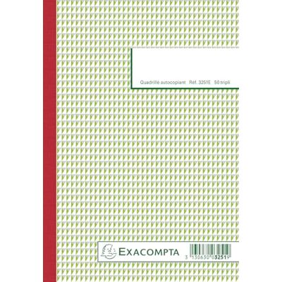 Exacompta Manifold quadrille 5x5 21x14,8cm 50 feuillets tripli autocopiants Exacompta Manifold quadrille 5x5 21x14,8cm 50 feuillets tripli autocopiants