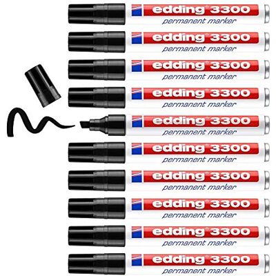 edding Permanentmarkker 3300, påfyllbar, 1–5 mm, svart edding Permanentmarkker 3300, påfyllbar, 1–5 mm, svart