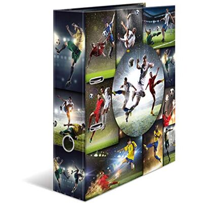 HERMA 19185 Mapp DIN A4 Sport Fotboll, Set om 10, 7 cm bred, stabil låda, yttre och inre tryck i högkvalitativ design, ringmapp, mapp, kontorsmapp, motivmapp HERMA 19185 Mapp DIN A4 Sport Fotboll, Set om 10, 7 cm bred, stabil låda, yttre och inre tryck i högkvalitativ design, ringmapp, mapp, kontorsmapp, motivmapp
