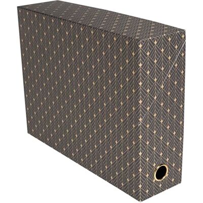 Exacompta Ref. 89450E 1 Neo Deco transferbox 90 mm baksida guldögla mått 25,5 x 9 x 34 cm självhäftande etikett medföljer slumpmässiga färger levereras monterad Exacompta Ref. 89450E 1 Neo Deco transferbox 90 mm baksida guldögla mått 25,5 x 9 x 34 cm självhäftande etikett medföljer slumpmässiga färger levereras monterad